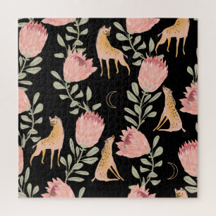 Puzzle Hyena y Protea: Patrón de cosecha oscura