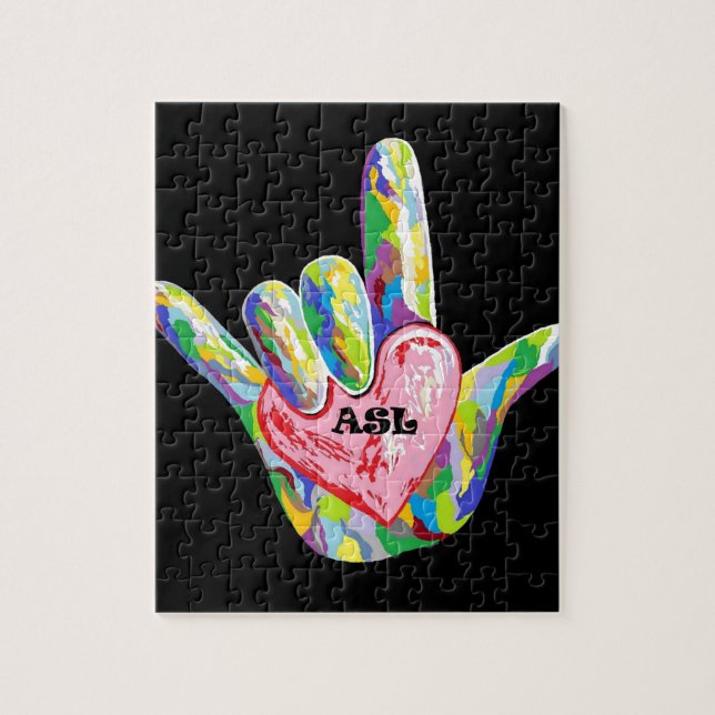 Puzzle I corazón ASL (Vertical)