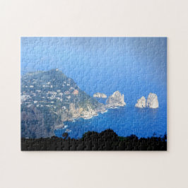 Puzzle i Faraglioni roca isla Capri, sur de Italia