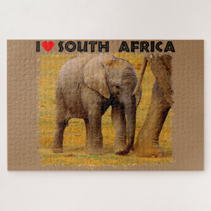 Puzzle I Heart South Africa Elephant Calf