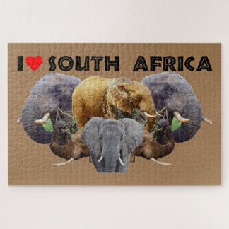 Puzzle I Heart South Africa Elephant Emblem
