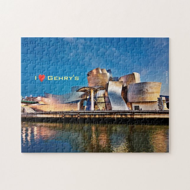 Puzzle I love Frank Gerhy's Guggenheim Museum Bilbao (Horizontal)