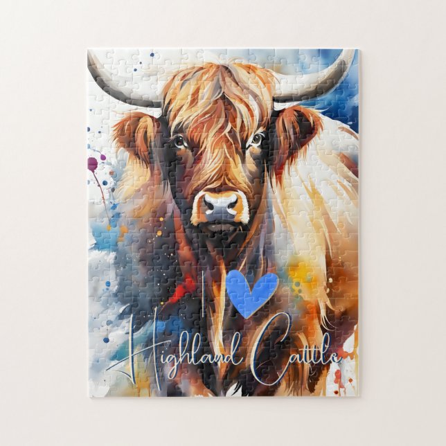 Puzzle i love Highland Cattle (Vertical)