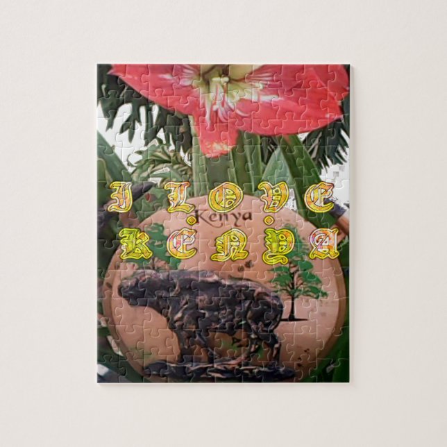 Puzzle I Love kenya Hakuna Matata gifts (Vertical)