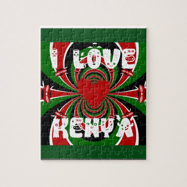 Puzzle I Love Kenya Hakuna Matata Gifts (Vertical)