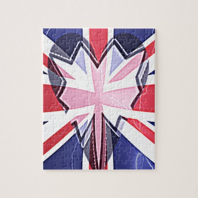 Puzzle "I love UK" Art Print (Vertical)