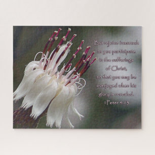 Puzzle I Peter 4:13 Floral Inspiradora