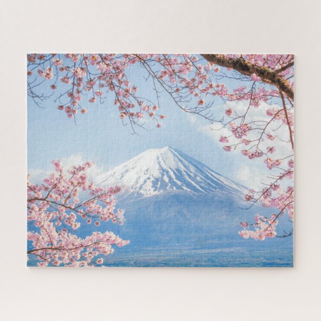 Puzzle Ice & Snow | Cherry Blossoms Mt. Fuji Japan (Horizontal)