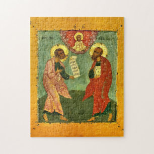 Puzzle Icono cristiano ortodoxo de los Santos Pedro y Pab