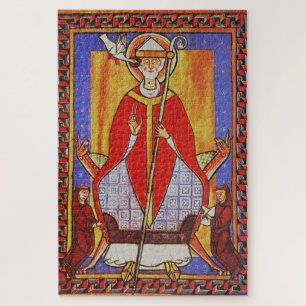 Puzzle Icono medieval de San Gregorio Magno