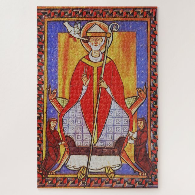 Puzzle Icono medieval de San Gregorio Magno (Vertical)