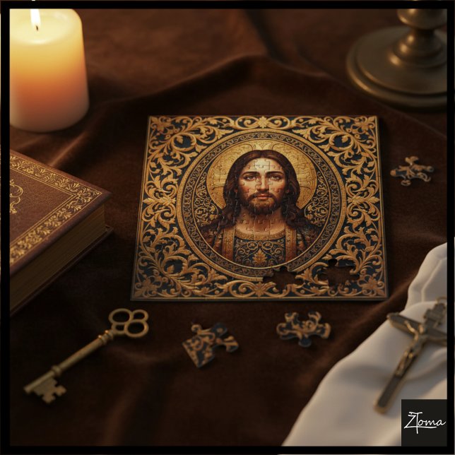 Puzzle Icono Sagrado Dorado - Jesús (Subido por el creador)