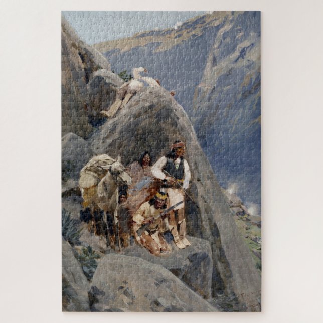 Puzzle Iconos de los nativos americanos: Guerreros Apache (Vertical)