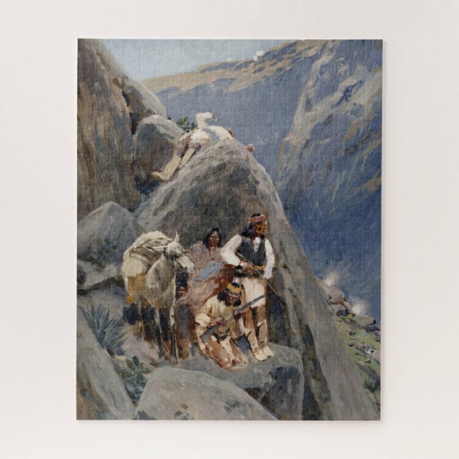 Puzzle Íconos de los nativos americanos: guerreros apache (Vertical)