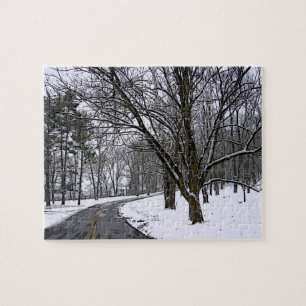 Puzzle Icy Deserted Road