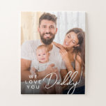 Puzzle Idea de regalo del día del padre foto personalizad<br><div class="desc">Expresa tu amor y admiración con nuestro "Puzzle de fotos de papi te queremos" - un regalo reconfortante y sentimental que traerá alegría y recuerdos cariñosos a tu querido papá. Este rompecabezas fotográfico personalizado es una manera encantadora de mostrarle lo mucho que significa para usted. Con las entrañables palabras "Te...</div>