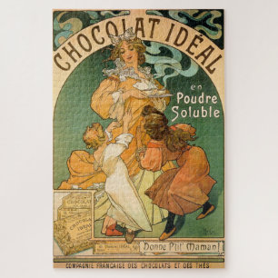 Puzzle Idéal de chocolate por Alphonse Mucha