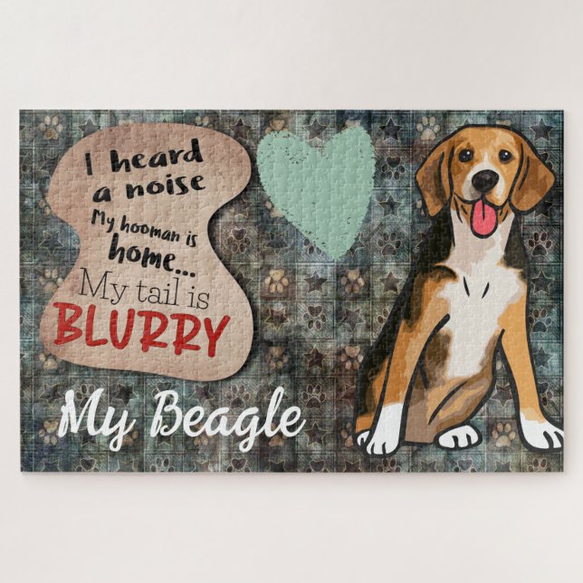 Puzzle Ideas divertidas de mi Beagle (Horizontal)