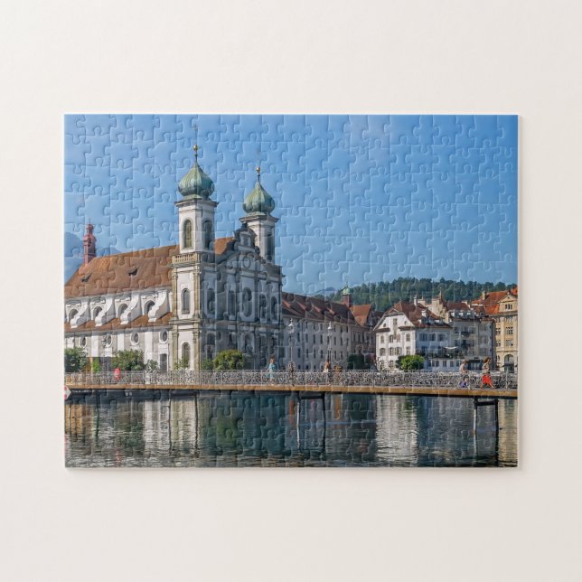 Puzzle Iglesia barroca, Lucerna Suiza Viaje (Horizontal)