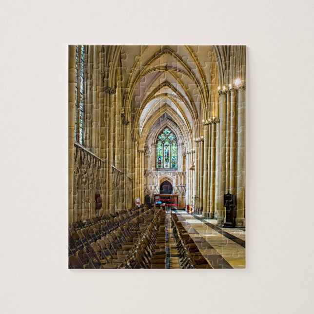 Puzzle Iglesia de monasterio de York desde adentro. (Vertical)