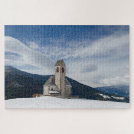 Puzzle Iglesia de St. Jacobo en Villnöss en invierno