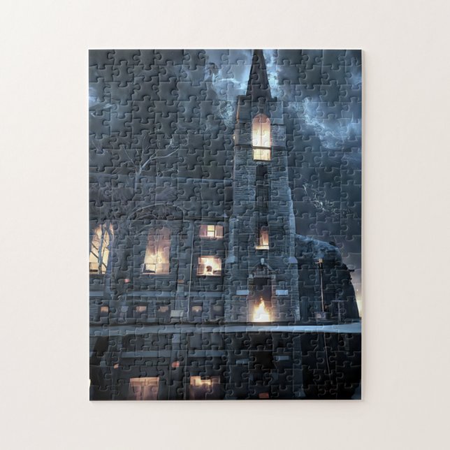 Puzzle Iglesia nocturna (Vertical)