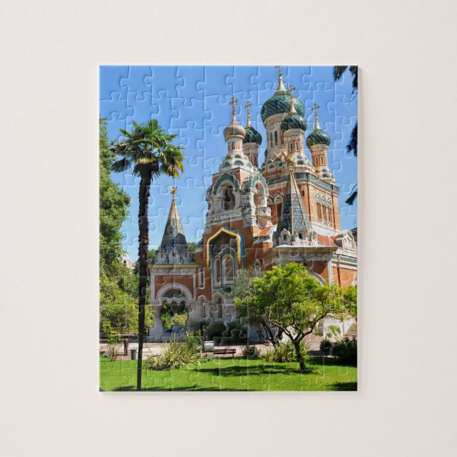 Puzzle Iglesia ortodoxa en Niza Francia (Vertical)