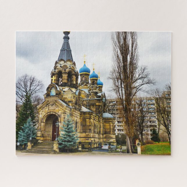 Puzzle Iglesia ortodoxa rusa Dresde Alemania. (Horizontal)
