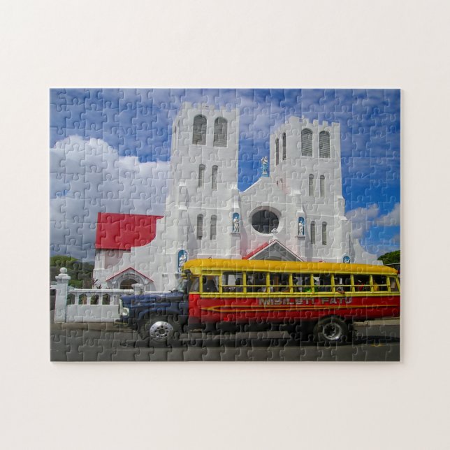 Puzzle Iglesia religiosa Samoa. (Horizontal)