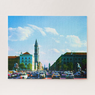 Puzzle Iglesia universitaria vintage munich ludwigstraße
