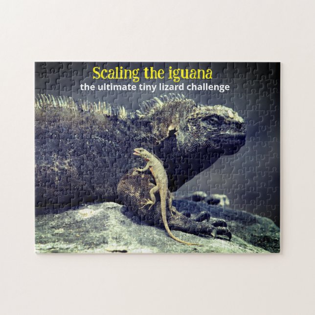 Puzzle Iguana marina y lagartija de lava (Horizontal)