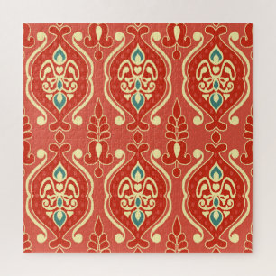 Puzzle Ikat casero: Tejido de Boho étnico