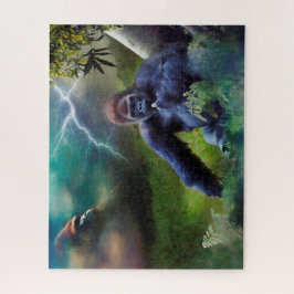 PUZZLE ILUMINACIÓN DE LA JUNGLE DE SILVERBACK GORILLA