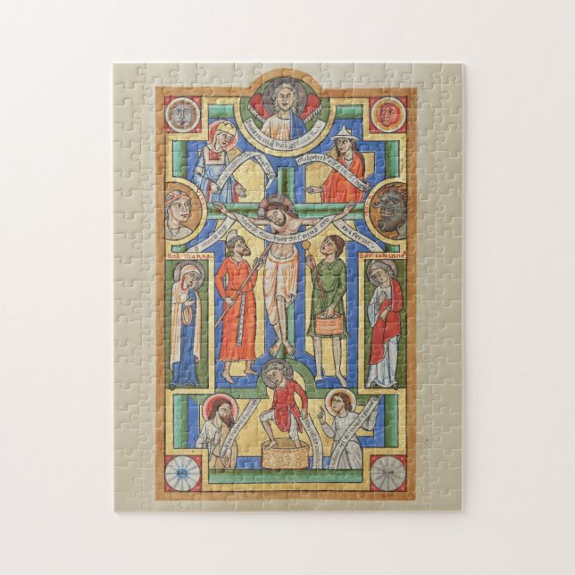 Puzzle Iluminación medieval crucificada de Jesús (Vertical)