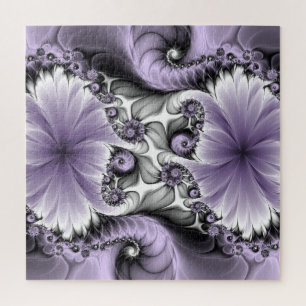 Puzzle Ilusión de Lila Arte Floral Abstracto Fantasía Fra