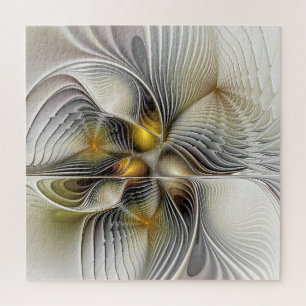 Puzzle Ilusión óptica abstracta fractal 3D con profundida
