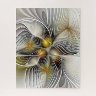 Puzzle Ilusión óptica abstracta fractal 3D con profundida