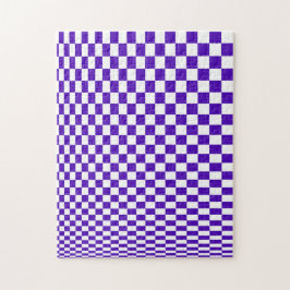 Puzzle Ilusión óptica cuadros púrpura y blanco