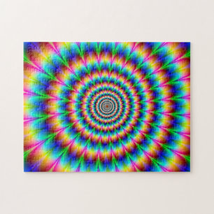 Puzzle Ilusión óptica espiral del arco iris