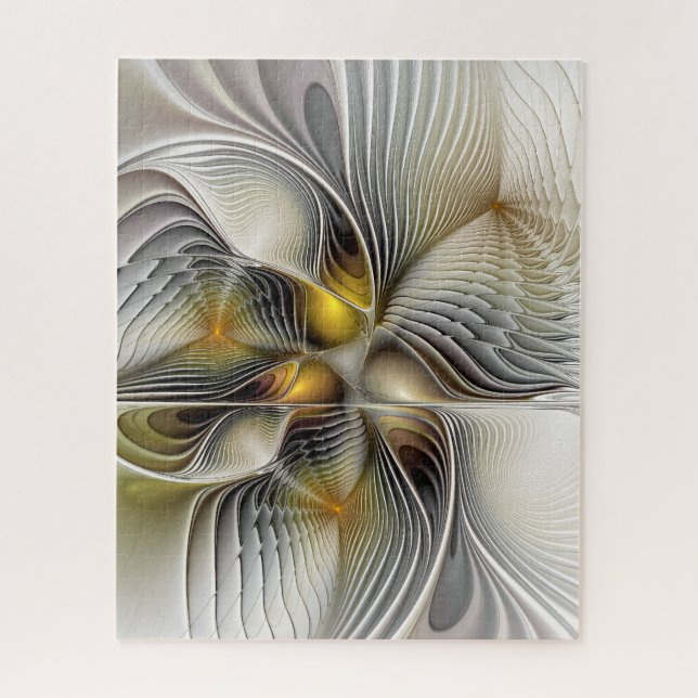 Puzzle Ilusión óptica Resumen 3D Fractal con profundidad (Vertical)