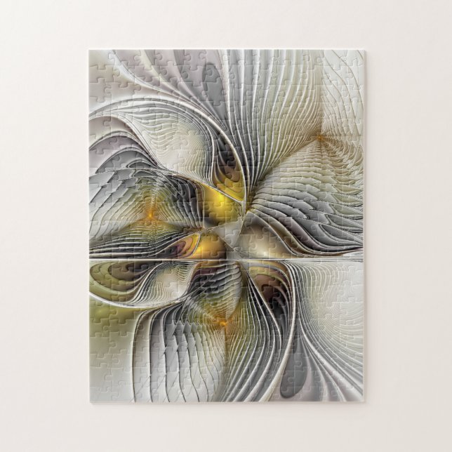 Puzzle Ilusión óptica Resumen 3D Fractal con profundidad (Vertical)