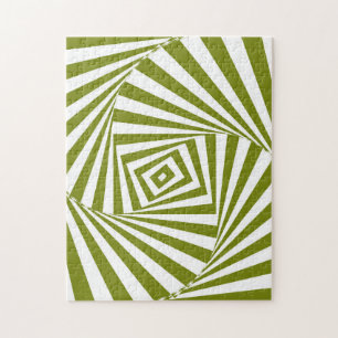 Puzzle Ilusión óptica verde