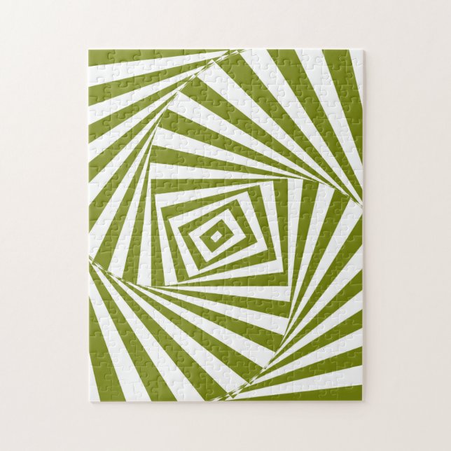 Puzzle Ilusión óptica verde (Vertical)