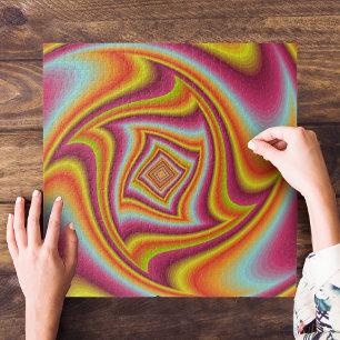 Puzzle Ilusión psicodélica colorida Holográfica