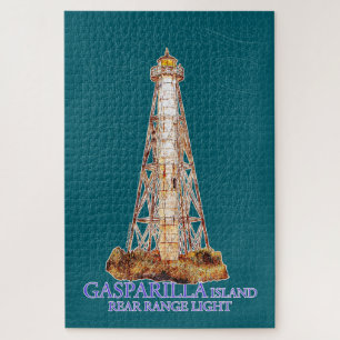 Puzzle Ilustracion acuático Gasparilla Island Light