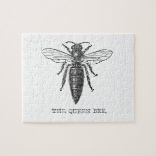 Puzzle Ilustración antigua de insecto bug abeja reina