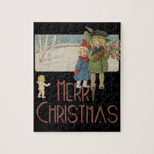 Puzzle Ilustración Antigüedad Infantil Navidad 1920 (Vertical)