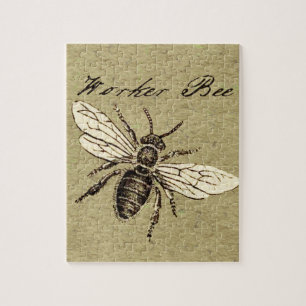 Puzzle Ilustración Antigüedad Insecto Abeja Obrera Vintag