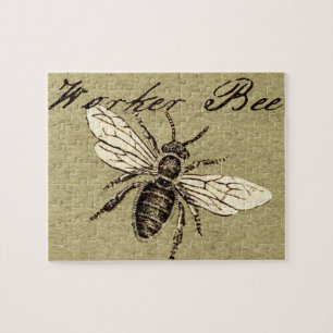 Puzzle Ilustración Antigüedad Insecto Abeja Obrera Vintag