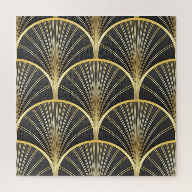 Puzzle Ilustracion Art Deco de textura geométrica (Vertical)